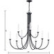 Meadowview 9 Light 36 inch Matte Black Chandelier Ceiling Light