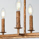 Martel 8 Light 46 inch Etruscan Gold Linear Pendant Ceiling Light
