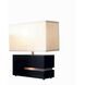 Zen 20 inch 9 watt Dark Brown and Brushed Nickel Table Lamp Portable Light