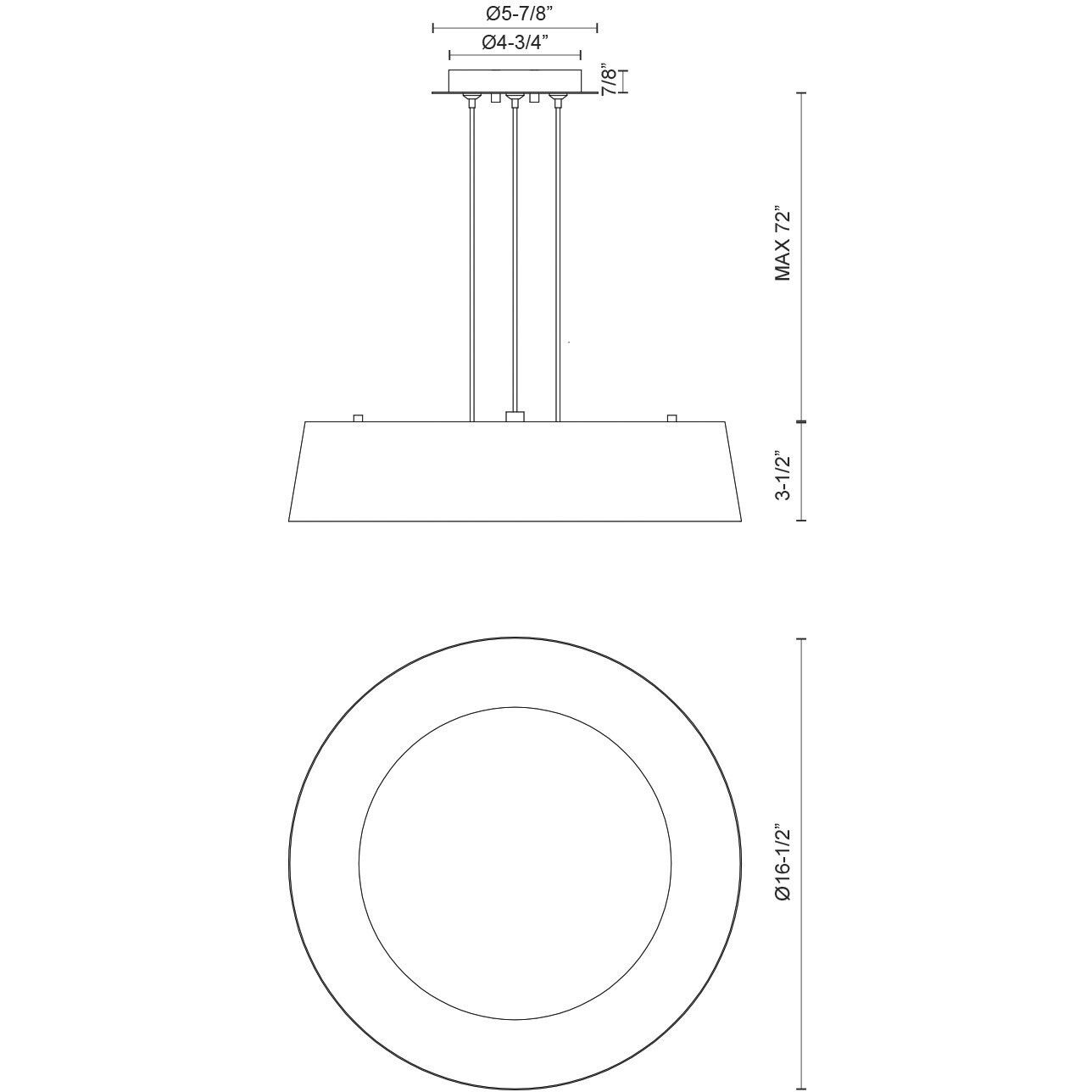 Sampson Pendant Ceiling Light in White
