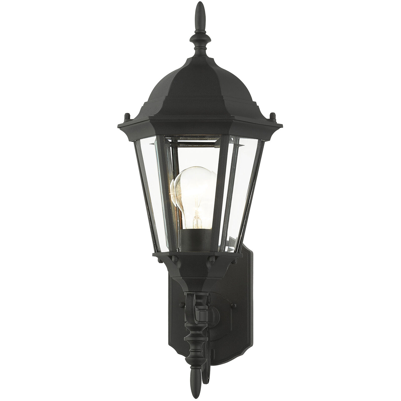 Hamilton 1 Light 20 inch Textured Black Outdoor  Wall Lantern