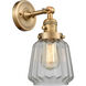 Franklin Restoration Chatham LED 6 inch Brushed Brass Sconce Wall Light, Franklin Restoration