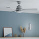 Boston 52 inch Brushed Nickel with Silver Blades Ceiling Fan, Progress LED