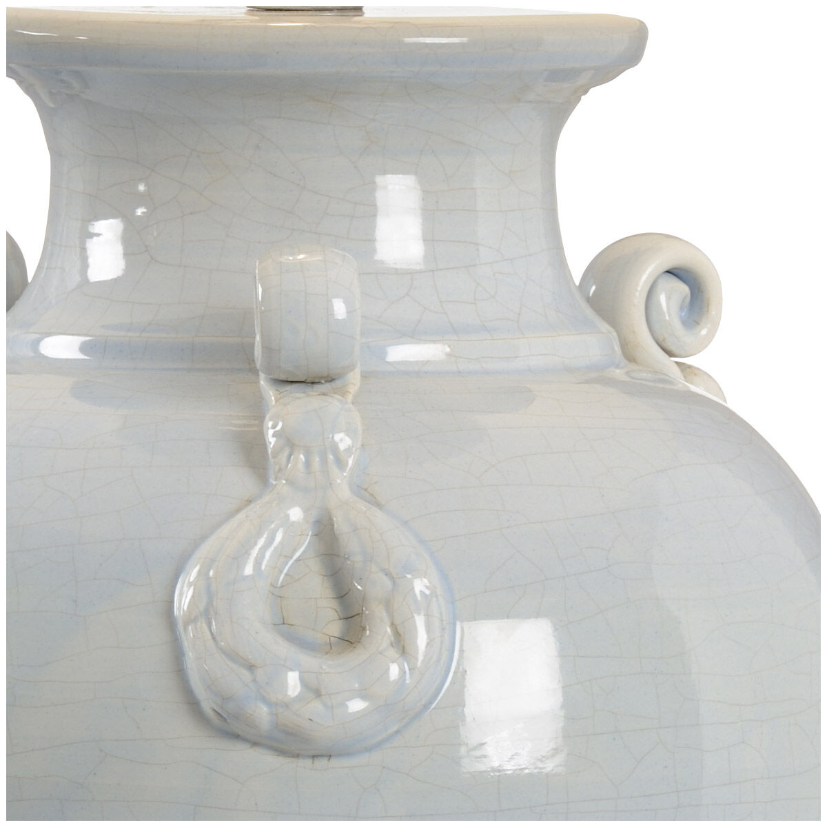 Vietri 31 inch 100 watt Cloud Blue Crackle Glaze Table Lamp Portable Light