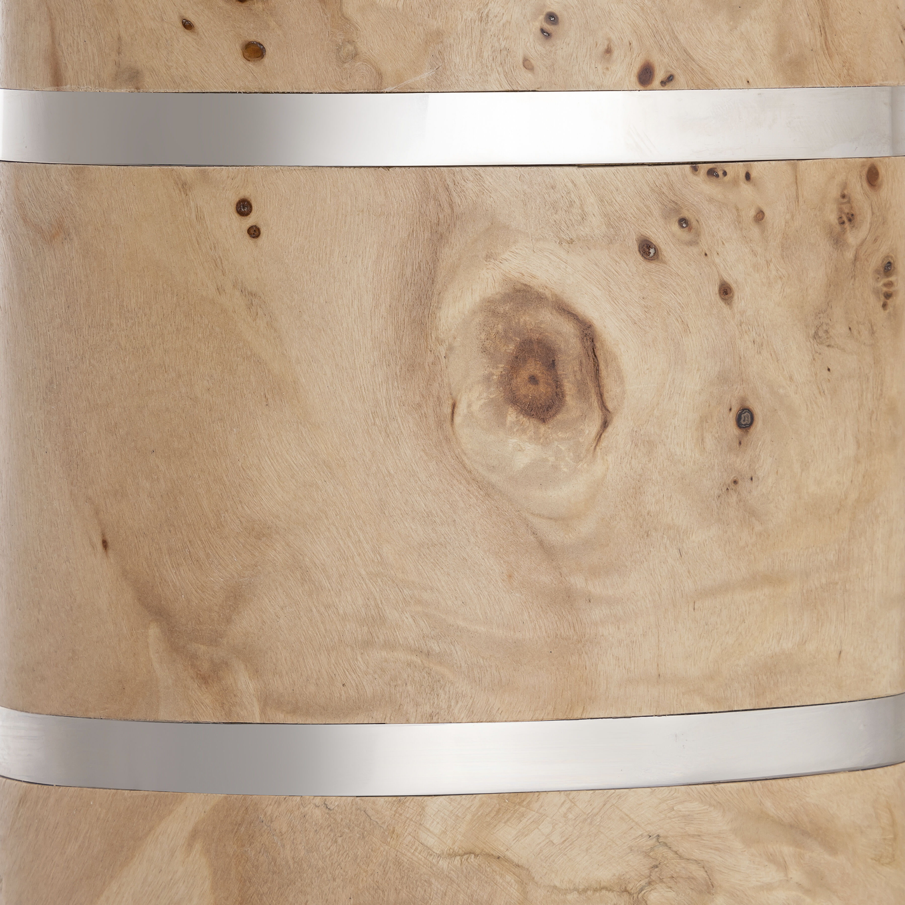 Cahill 28 inch 100 watt Natural Burl with Polished Nickel Table Lamp Portable Light