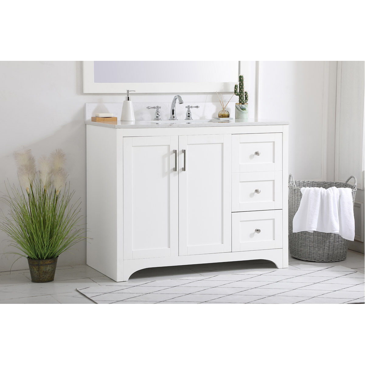 Moore 42 X 22 X 34 inch White Vanity Sink Set