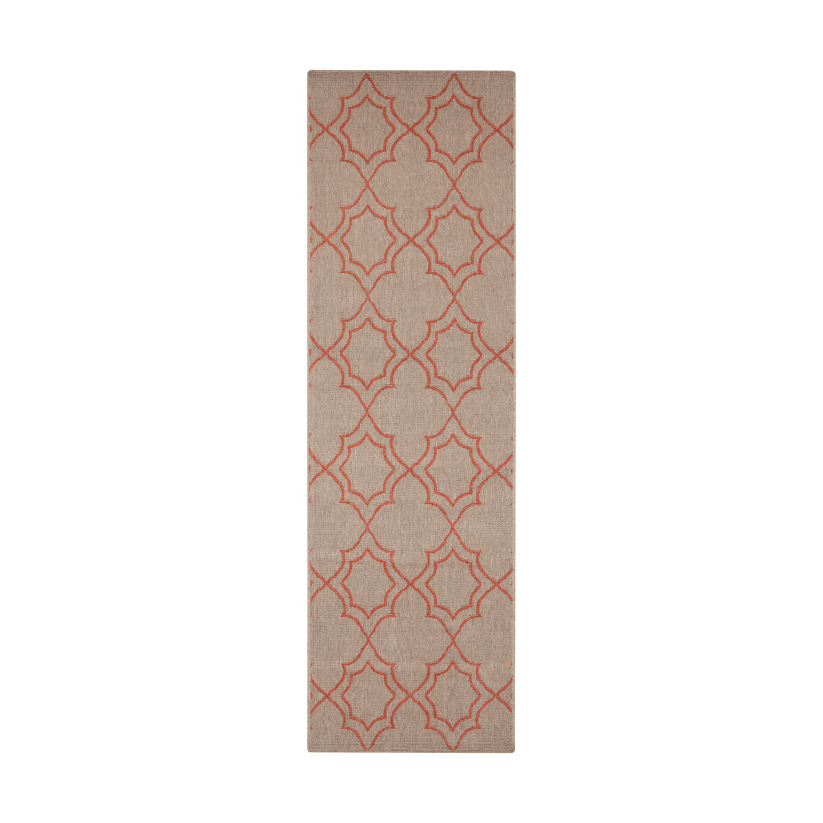 Alfresco 94 X 29 inch Camel/Rust Outdoor Rug, Polypropylene