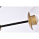 Briggs 3 Light 26 inch Black and Brass Flush Mount Ceiling Light