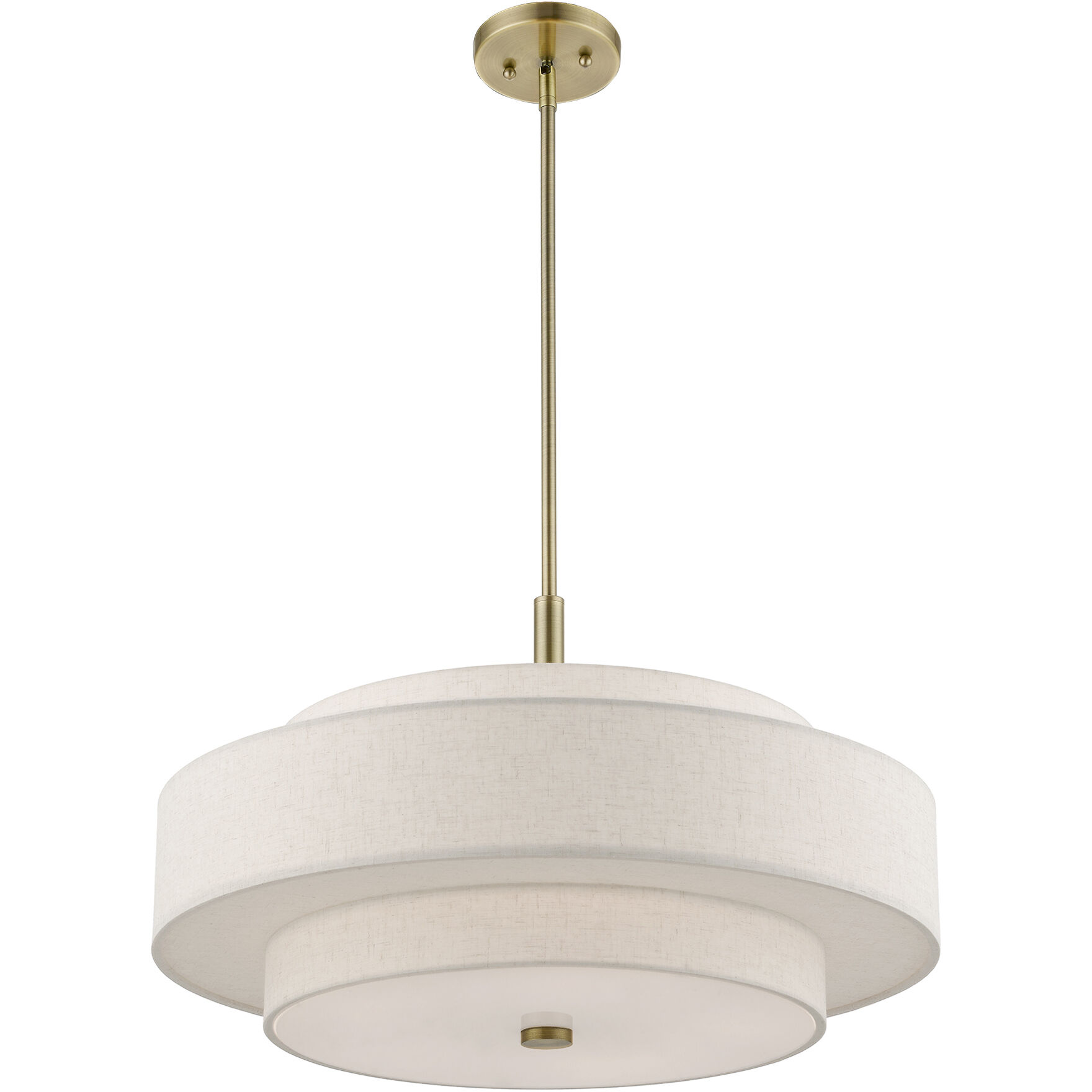 Monroe 5 Light 24 inch Antique Brass Pendant Chandelier Ceiling Light