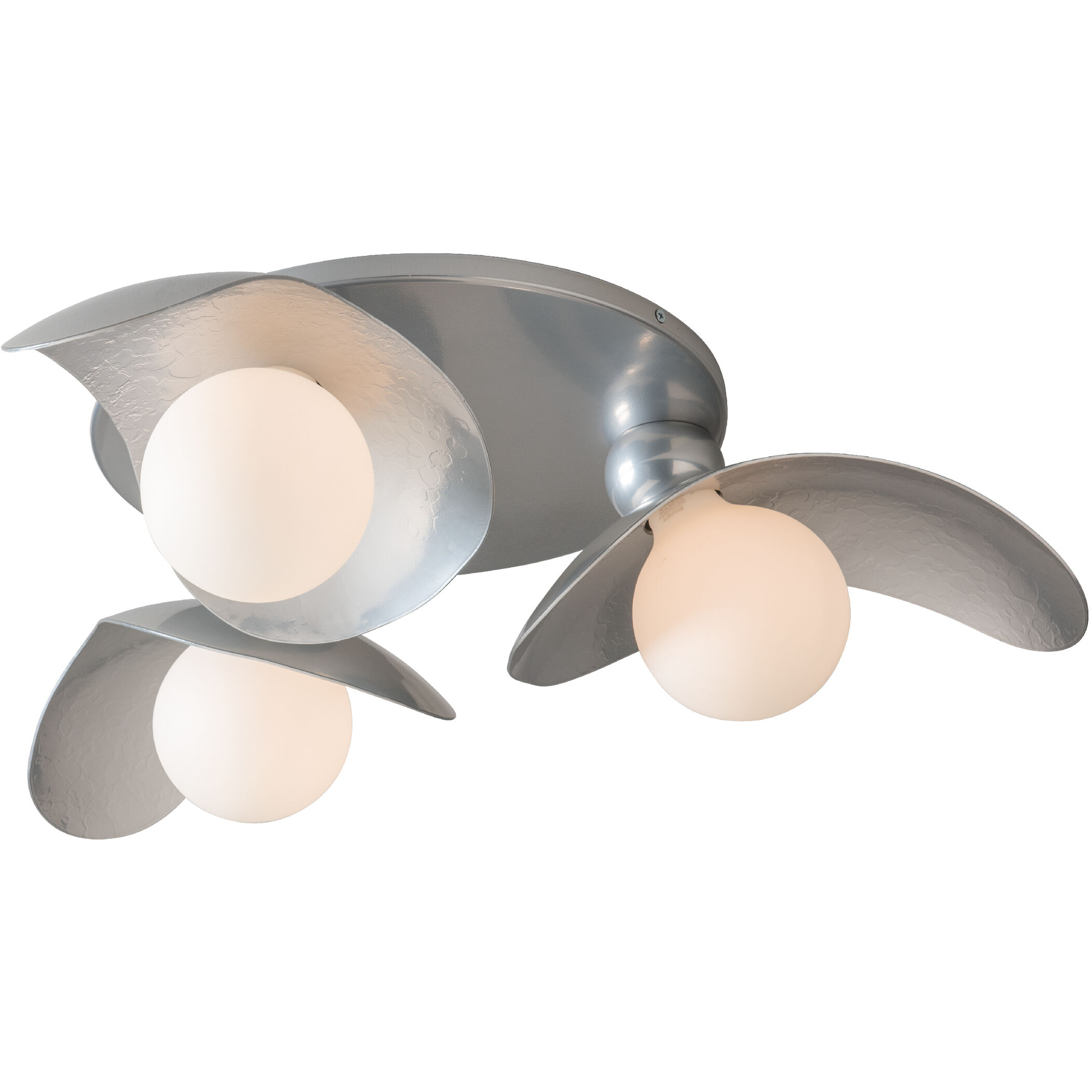 Yoki 3 Light 29.8 inch Sterling Semi-Flush Ceiling Light
