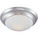 Fluor 2 Light 14.25 inch Brushed Nickel Flush Mount Ceiling Light