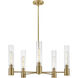 Shea LED 28 inch Lacquered Brass Chandelier Ceiling Light