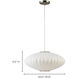 Lys 1 Light 20 inch White Pendant Lamp Ceiling Light