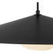 Cruz LED 24 inch Metal - Black and White Pendant Ceiling Light in Spun Aluminum Shade