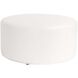 Universal 18 inch Avanti White Round Ottoman with Slipcover