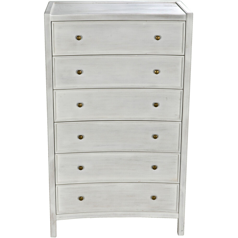 Hampton White Wash Dresser, Tall Boy