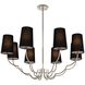 Sophia 8 Light 34 inch Polished Nickel Chandelier Ceiling Light in Black