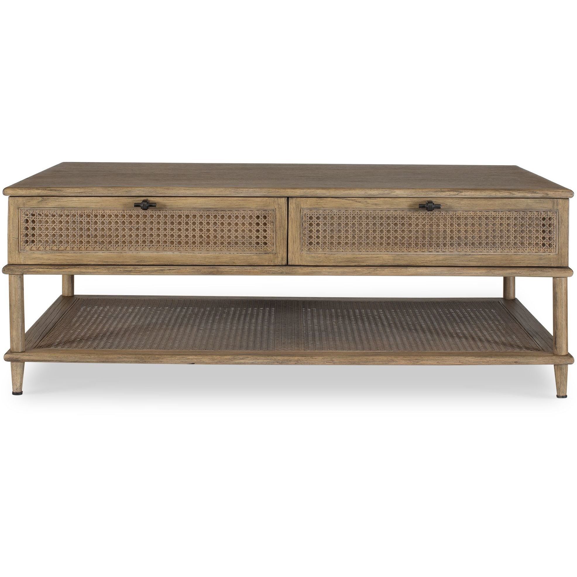 Coast 48 X 18 inch Oak Stain and Gunmeta Coffee Table