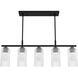 Beverly Glen 5 Light 36.5 inch Matte Black Linear Chandelier Ceiling Light, Medium