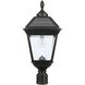 Imperial 1 Light 24.25 inch Black Post Light, Solar