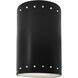 Ambiance Cylinder 1 Light 9.5 inch Carbon Matte Black Outdoor Wall Sconce, Small