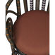 Benin Throne Brown and Orange and Linho Adobe Accent Chair
