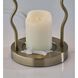 Twirl 13.5 inch 50 watt Antique Brass Candlewarmer Lamp Portable Light, Simplee Adesso