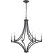 Spanish Villa 6 Light 26 inch Charcoal Chandelier Ceiling Light