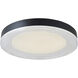 Waves LED 20 inch Matte Black Flush Mount Ceiling Light