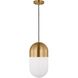 Drew & Jonathan Scott Foster 1 Light 8 inch Satin Brass Pendant Ceiling Light