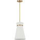 Fynn LED 9.75 inch Satin Brass Pendant Ceiling Light