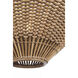 AERIN Elona LED 36 inch Hand-Rubbed Antique Brass Chandelier Ceiling Light in Natural Wicker