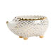 Shayla Copas White Glaze/Metallic Gold Planter
