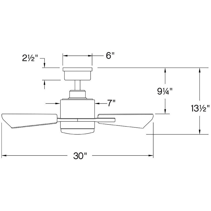 Regency Series Atom 30 inch Matte White Fan