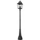 Raphael 4 Light 115 inch Sand Black Outdoor Post Mounted Fixture in Soft Sand Black