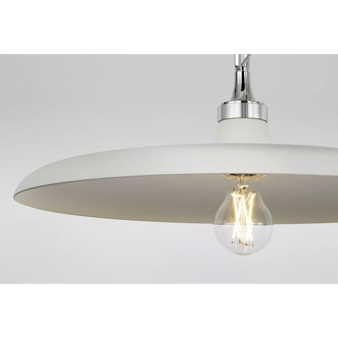 Thomas O'Brien Piatto LED 63.25 inch Polished Nickel and Plaster White Linear Pendant Ceiling Light