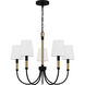 Bayside 5 Light 25 inch Matte Black Chandelier Ceiling Light