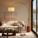 Tambo 92 inch 14 watt Black Nickel and Dark Walnut Arc Floor Lamp Portable Light