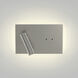 Edge 3.46 inch Matte Nickel Interior Combination Reader Wall Light