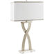 Uhabis 29.5 inch 100 watt Translucent and Gold Leaf Accent Table Lamp Portable Light