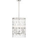 Charming 5 Light 16.63 inch Polished Nickel Pendant Ceiling Light