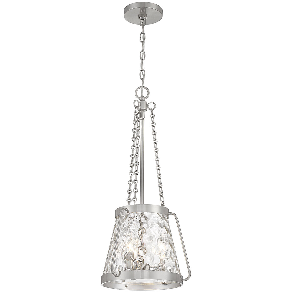 Crawford 3 Light 12 inch Satin Nickel Pendant Ceiling Light