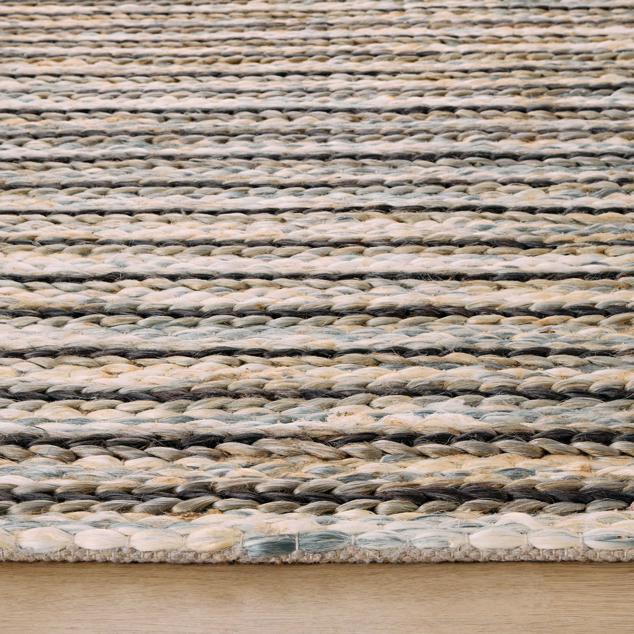 Natural Luxe 130 X 94 inch Blue Rug in 8 x 11