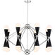 Crosby 16 Light 36 inch Polished Nickel and Matte Black Chandelier Ceiling Light