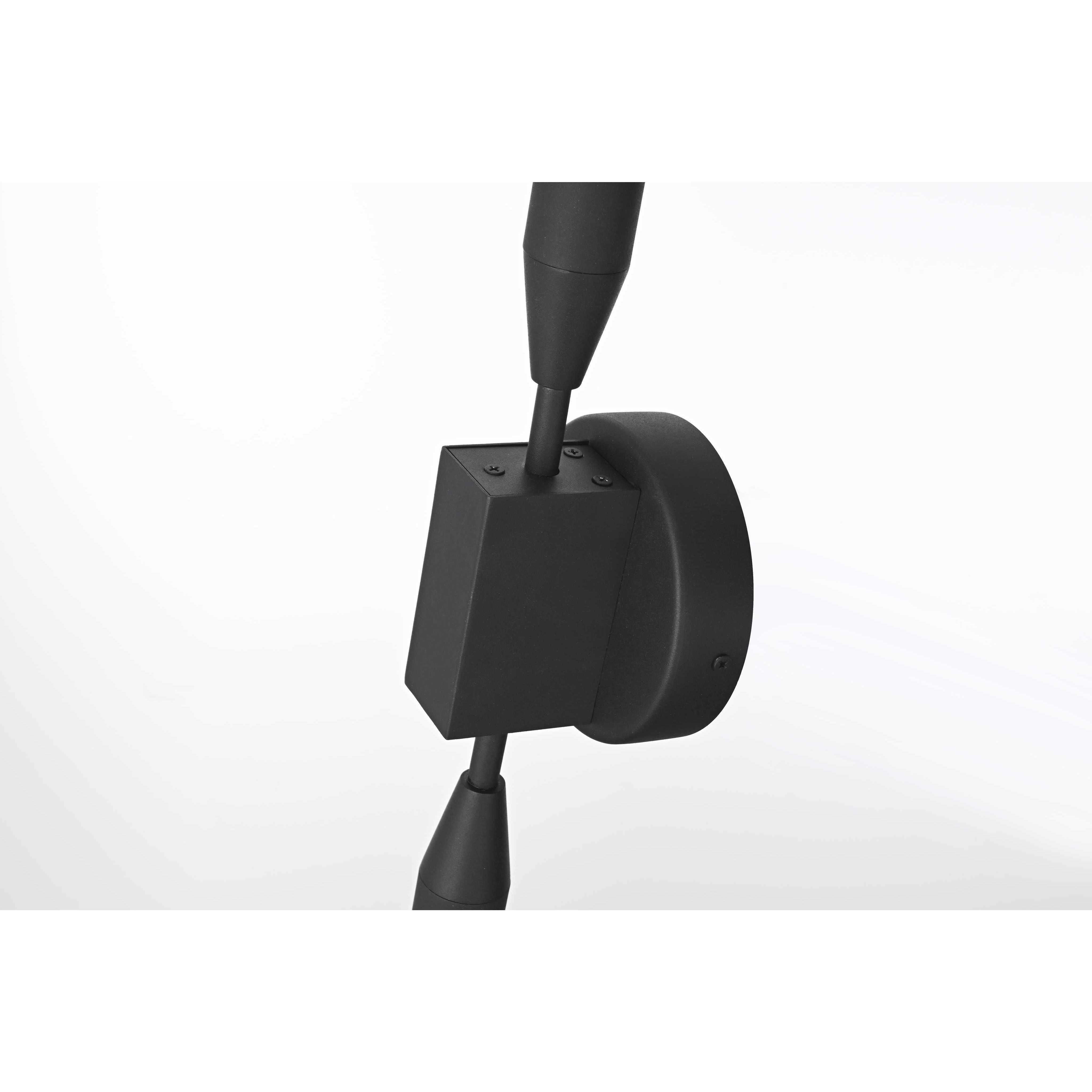 Odin 2 Light 50 inch Black Outdoor Wall Sconce