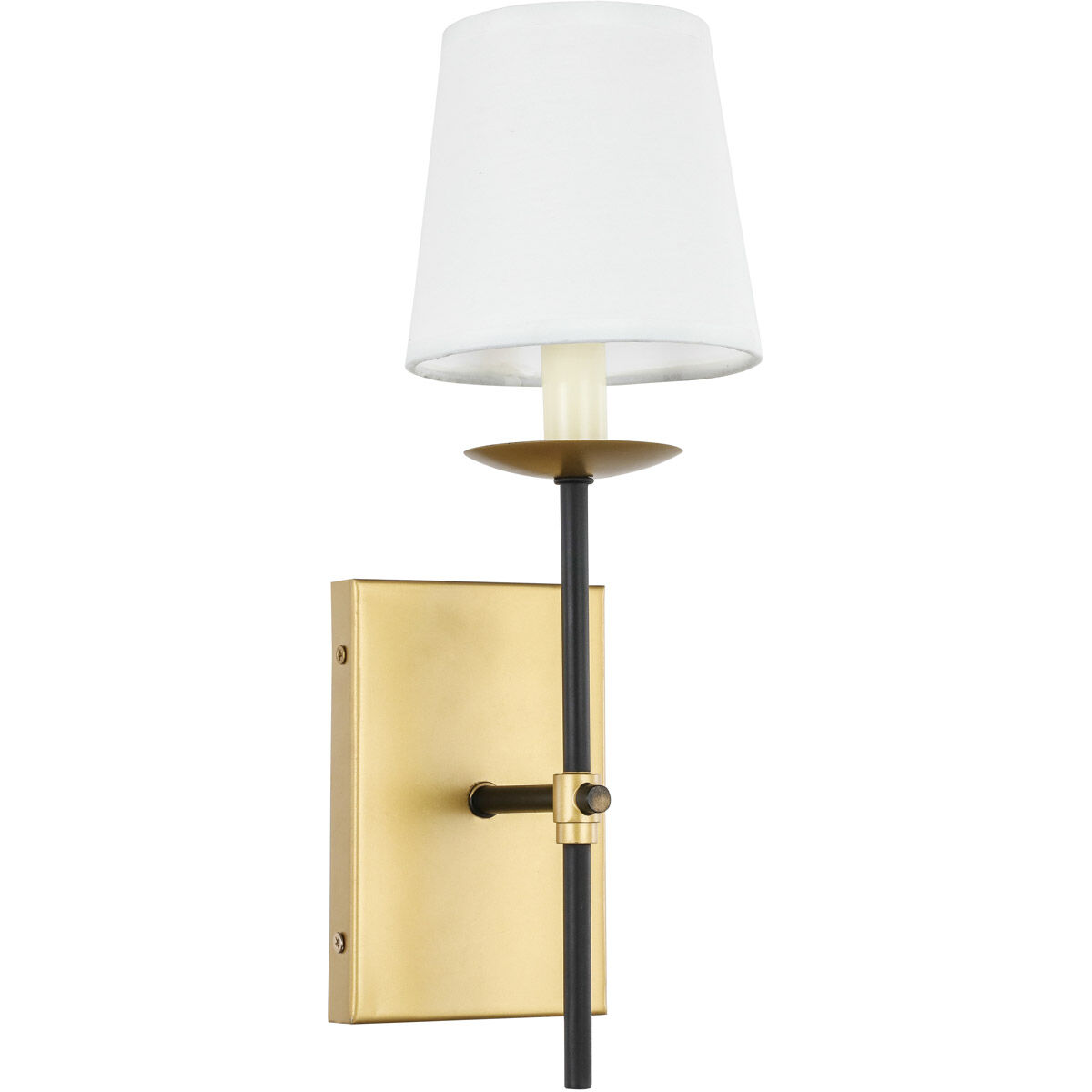 Eclipse 1 Light 4.5 inch Brass and Black Wall sconce Wall Light