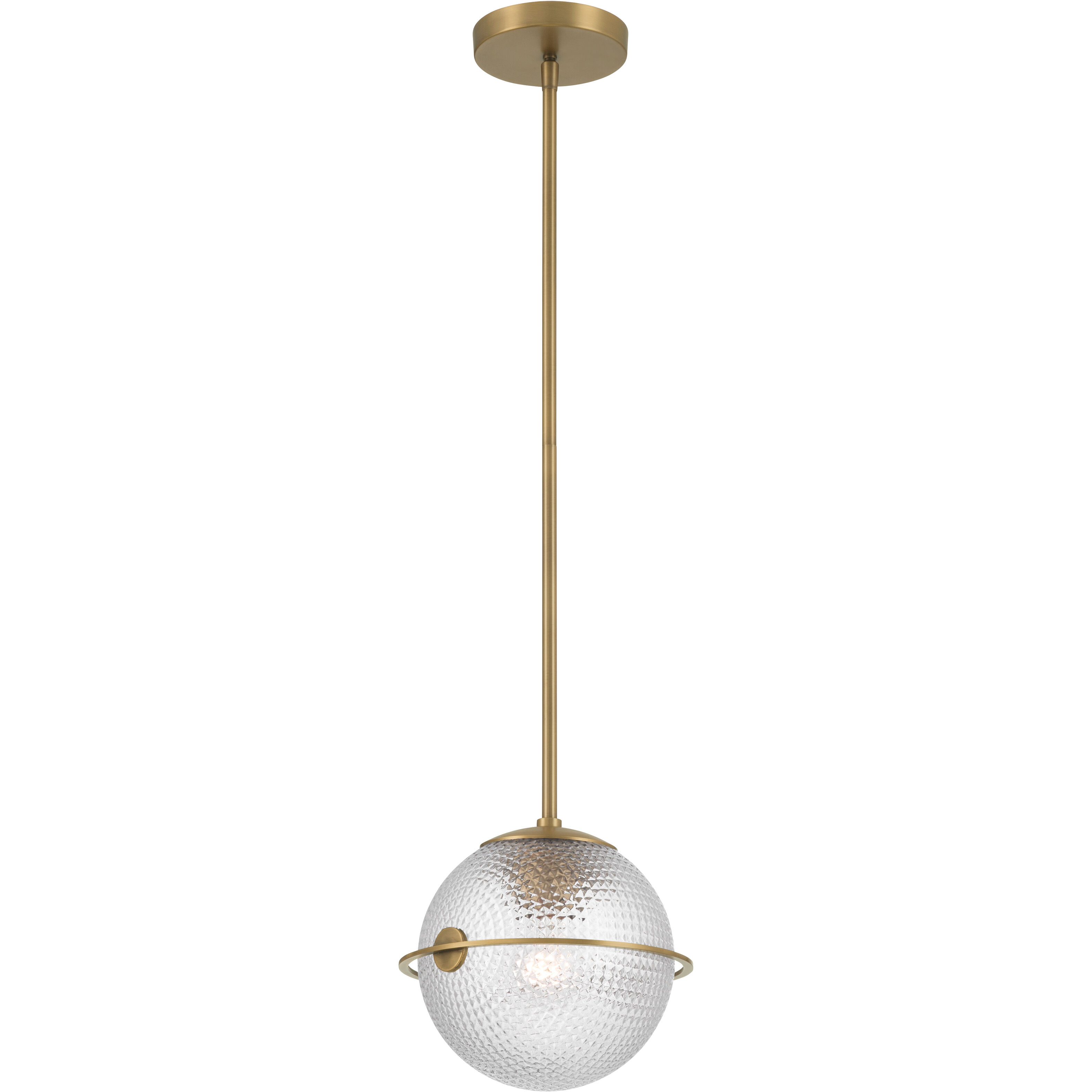 Luniva 1 Light 9 inch Legacy Brass Mini Pendant Ceiling Light