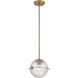 Luniva 1 Light 9 inch Legacy Brass Mini Pendant Ceiling Light