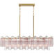 Addis 14 Light 51.75 inch Aged Brass Linear Chandelier Ceiling Light in Spring