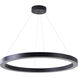 Canada LED 43.3 inch Matte Black Chandelier Ceiling Light